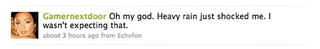 Illustration for article titled Playboy's Jo Garcia Wasn't Expecting "That" In Heavy Rain (What's "That"?)